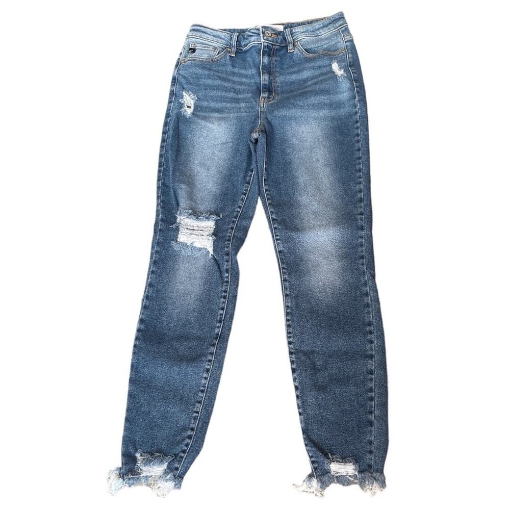 KanCan Distressed High Waist Slim Jeans Blue Size 11/29